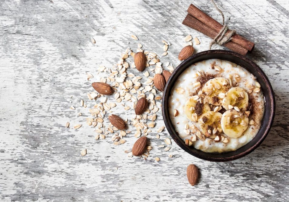 Banana almond oatmeal